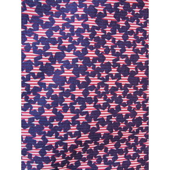 Patriotic Stars Fabric Quilting Cotton USA White 4th of July 2 yards 33 In - Picture 2 of 4